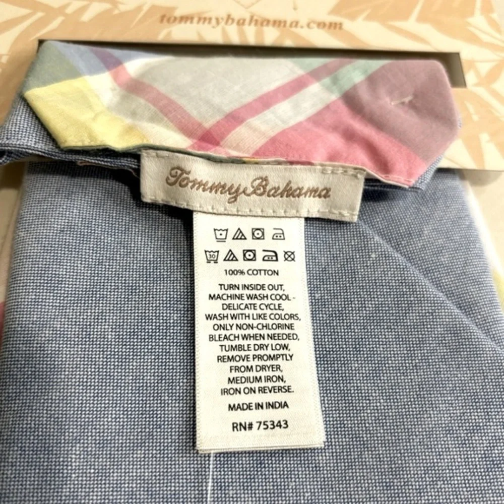 Tommy Bahama Plaid Pet Bandana Set of 2 NWT